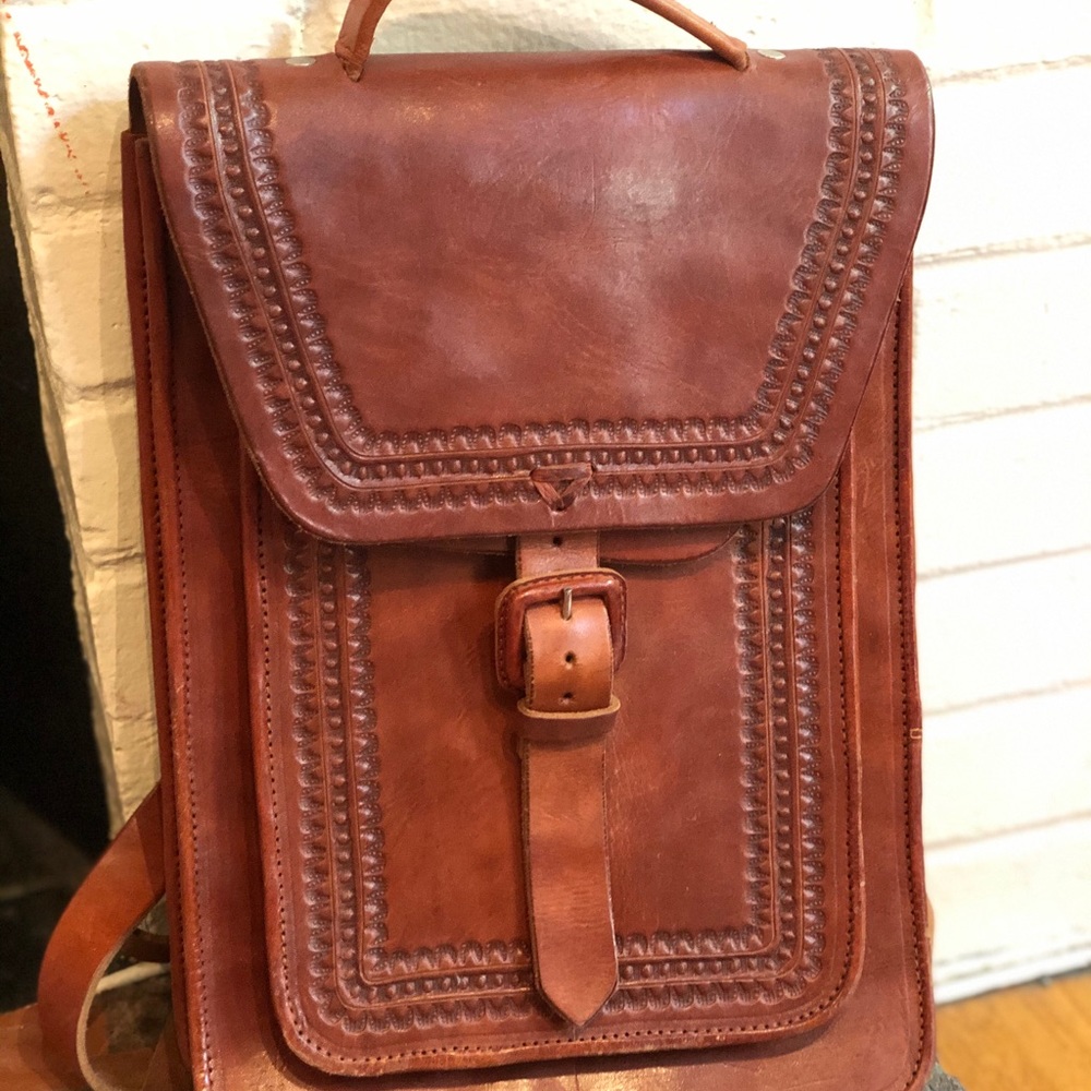 Authentic Mexican Leather Backpack